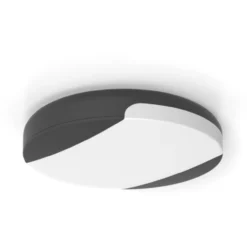 Lutec architectural sweep vegg-& taklampe mørk grå