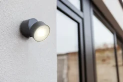 Lutec architectural trumpet vegghengt lampe kullgrå