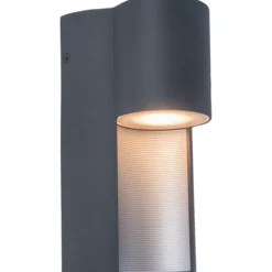Lutec architectural urban vegghengt lampe mørk grå