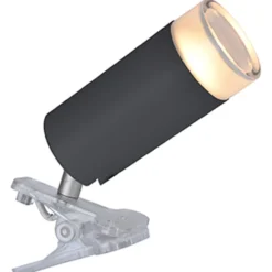 Lutec connect klipa indoor led flyttbar lampe sort