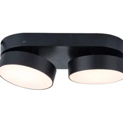 Lutec connect stanos indoor 2 led sort taklampe ø10