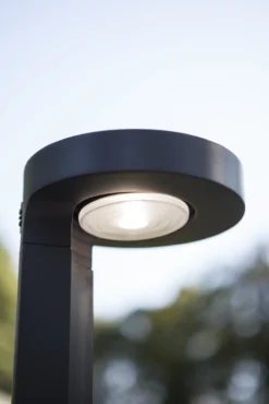 Lutec diso sensor frittstående hagelampe grå