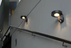 Lutec diso sensor vegghengt lampe grå