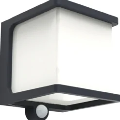 Lutec doblo sensor vegghengt lampe ip54 kull grå