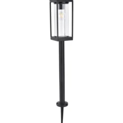 Lutec flair sensor frittstående hagelampe matt sort