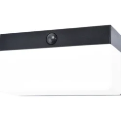Lutec fran solar lampe sort