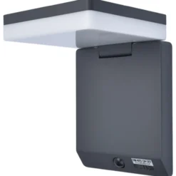 Lutec moze solar vegghengt lampe matt sort
