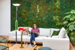 Lutec poppy solar frittstående lampe grå