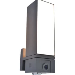 Lutec security cuba vegghengt lampe mørk grå