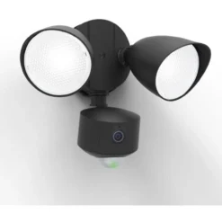 Lutec security draco dobbel vegglampe matt sort