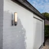 Lutec security leda vegglampe rustfritt stål