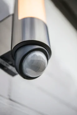 Lutec security leda vegglampe rustfritt stål