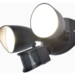Lutec security shrimp vegglampe m/sensor ip54 matt sort