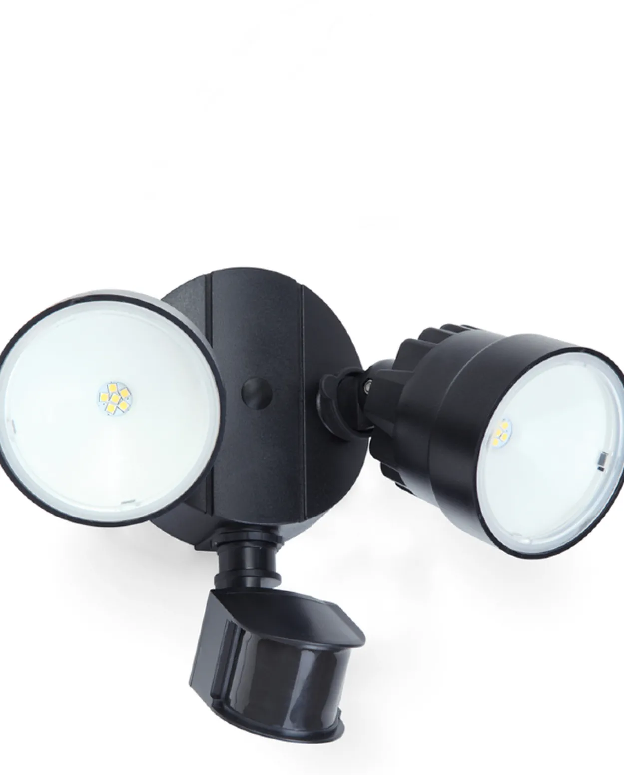 Lutec security shrimp vegglampe 2 lykter sort