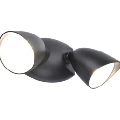 Lutec security shrimp vegglampe ip54 matt sort