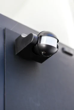 Lutec security sphere vegglampe sort