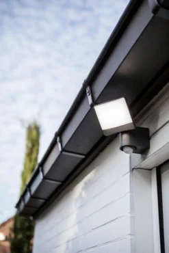 Lutec security sunshine vegglampe ip44 kull grå