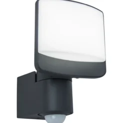 Lutec security sunshine vegglampe ip44 kull grå