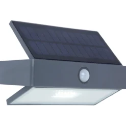 Lutec solar arrow sensor vegghengt lampe grå