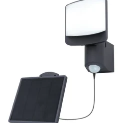 Lutec solar sunshine vegghengt lampe kullgrå