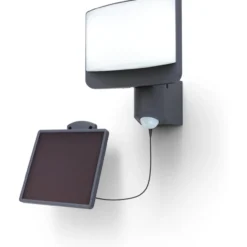 Lutec solar sunshine vegghengt lampe 170mm kull grå