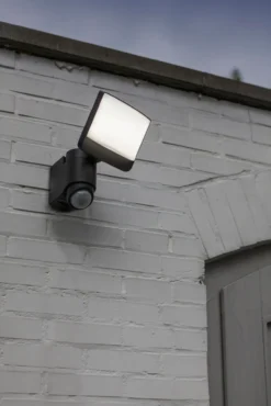 Lutec solar sunshine vegghengt lampe 180mm kull grå