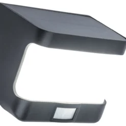 Lutec solar try sensor vegghengt lampe sort