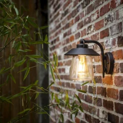 Lutec tradition cate vegglampe sort rust