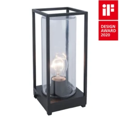 Lutec tradition flair bordlampe matt sort