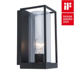 Lutec tradition flair vegglampe matt sort