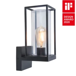Lutec tradition flair vegglampe up matt sort