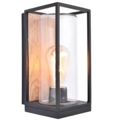 Lutec tradition flair vegglampe matt sort/tre