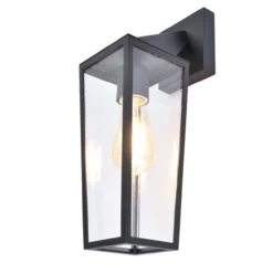 Lutec tradition pine vegglampe matt sort