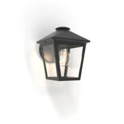 Lutec tradition zago vegglampe matt sort
