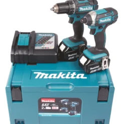 Makita kombosett borskrutrekker og slagtrekker 18v 2x4.0ah dlx2127mj