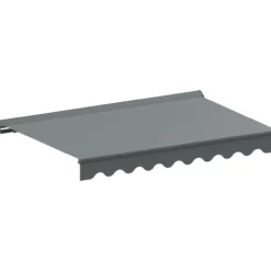 Markise 2,95x2.5m grå halvkassett