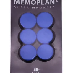 Millex memoplan magnet 6stk blå ø25mm