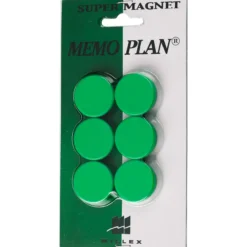 Millex memoplan magnet 6stk grønn ø25mm