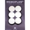 Millex memoplan magnet 6stk hvit ø25mm