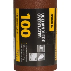 Mirka sliperull ubehandlet 115mm x 2.5m k100