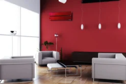 Mitsubishi electric kaiteki 6300 varmepumpe rød