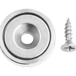Neodymium skive magnet m/hull 16x4,5x3,5 mm for skruefeste