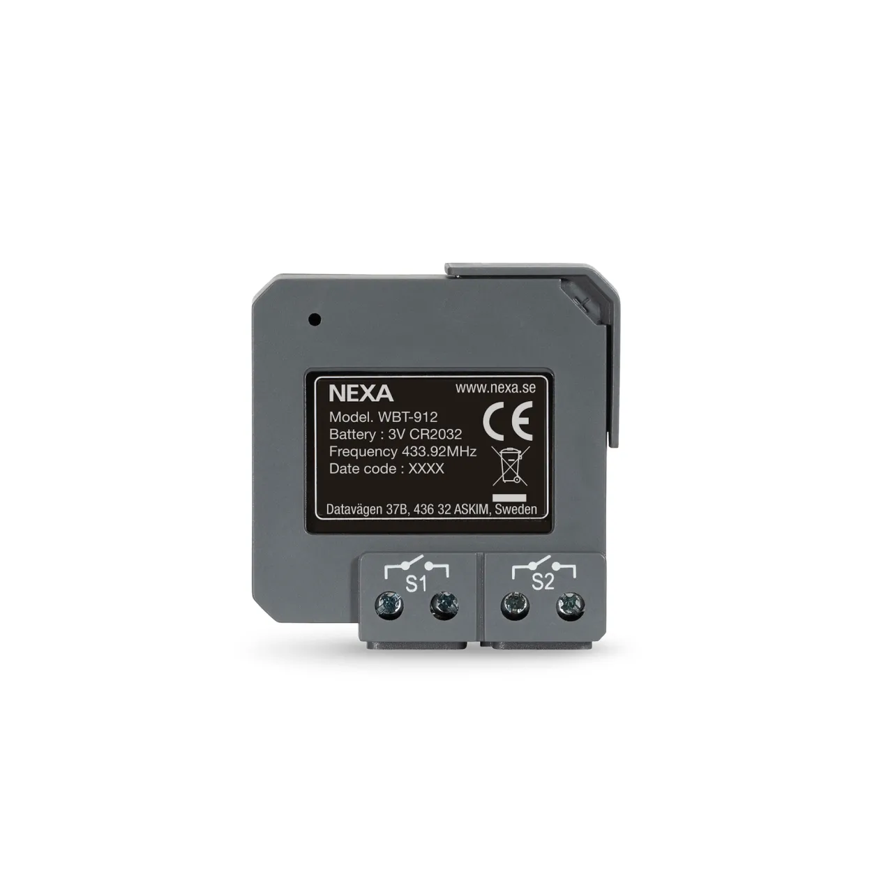 Nexa trådløs 2-kanals sender wbt-912