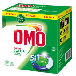 Omo expert color 5i1 vaskekapsler 36stk