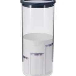 Oppbevaringskrukke borosilikatglass 2500ml glasslokk blå