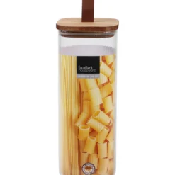 Oppbevaringskrukke borosilikatglass 1900ml akasietre-lokk