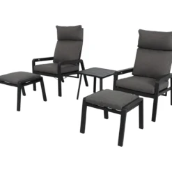 Outfit loungesett 5 deler mørk grå