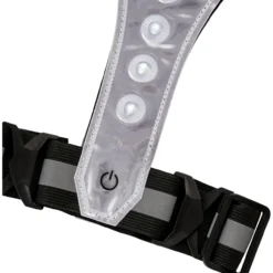 Rawlink refleksvest led sort/sølv justerbar