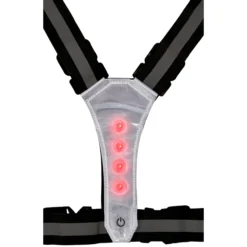 Rawlink refleksvest led sort/sølv justerbar