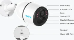 Reolink go plus utendørs batteridrevet overvåkningskamera 4g 4mp v3